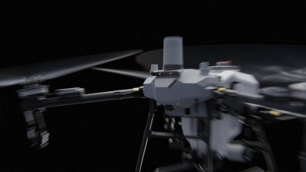 DJI Agras T70P primer plano con sistema LiDAR superior